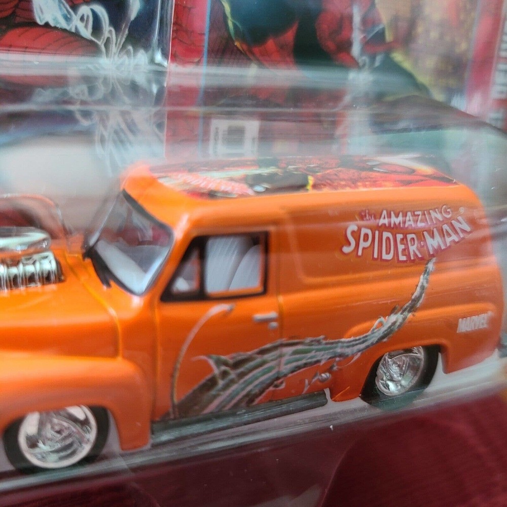 Johnny Lightning WHITE Lightning the Amazing Spider-Man 1955 Ford Panel Delivery